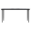 vidaXL Powder-Coated Steel Large Durable Garden Dining Set in Black
