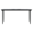 vidaXL Powder-Coated Steel Large Durable Garden Dining Set in Black