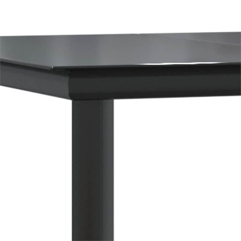 vidaXL Garden Dining Set in Black/Cream White