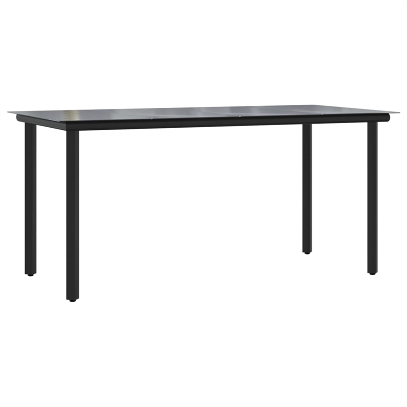 vidaXL Garden Dining Set in Black/Cream White