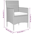 vidaXL Garden Dining Set in Black/Cream White