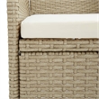 vidaXL Garden Dining Set in Beige and Black