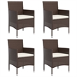 vidaXL Garden Dining Set in Brown and Cream