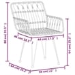 vidaXL Steel & Tempered Glass Garden Dining Set in Black