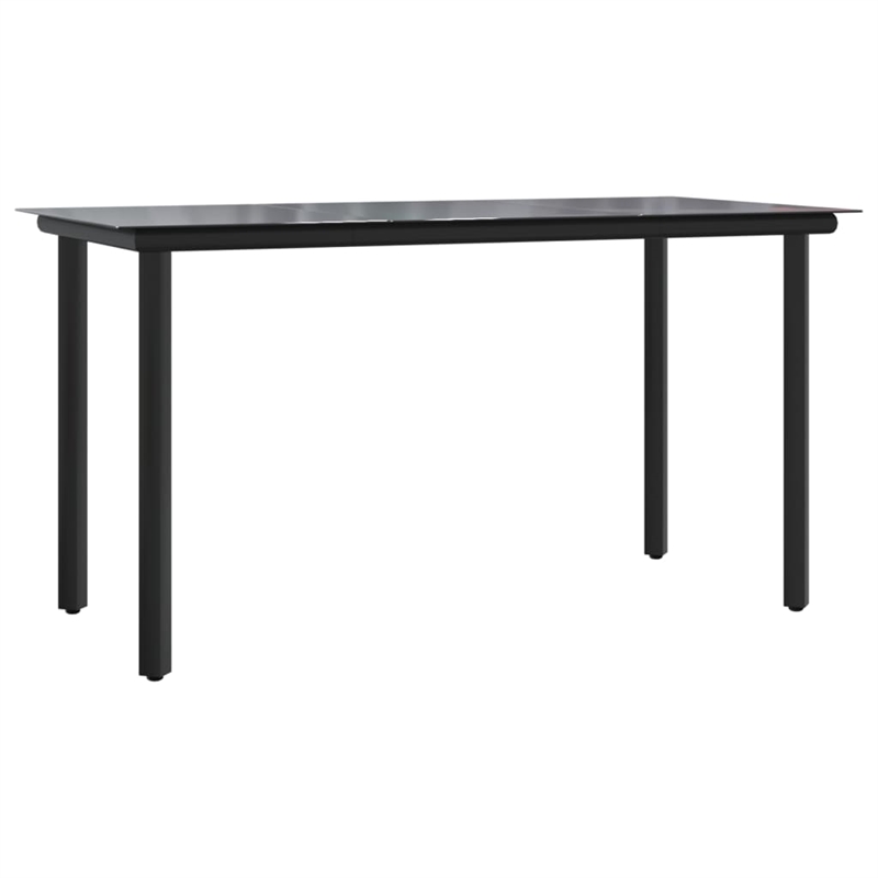 vidaXL Polyethylene Rattan & Steel Medium Garden Dining Set in Black/Brown