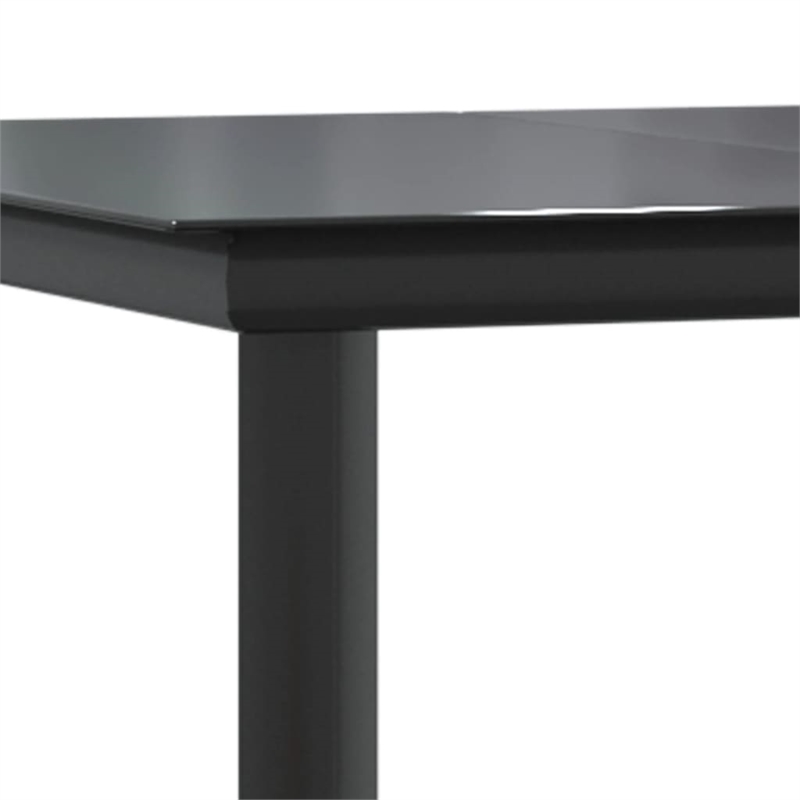 vidaXL Polyethylene Rattan & Steel Medium Garden Dining Set in Black/Brown