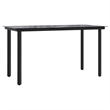 vidaXL Polyethylene Rattan & Steel Medium Garden Dining Set in Black/Brown