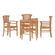vidaXL Solid Teak Wood Medium Durable Garden Dining Set in Brown
