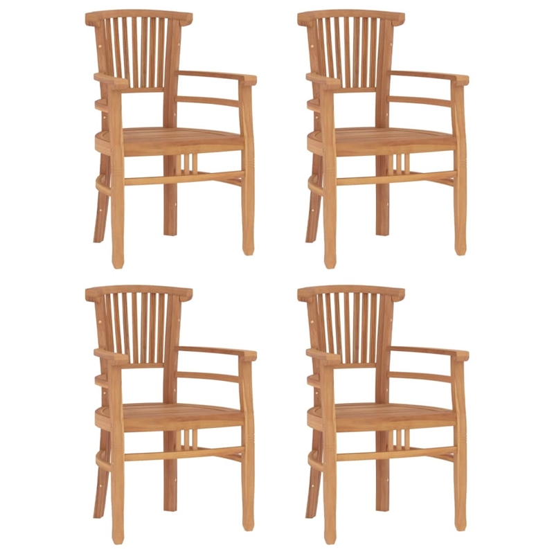 vidaXL Solid Teak Wood Medium Durable Garden Dining Set in Brown