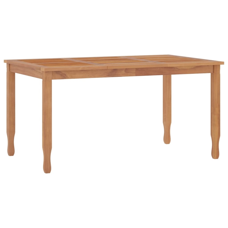 vidaXL Patio Dining Set Teak Wood/Cream White - Set of 4