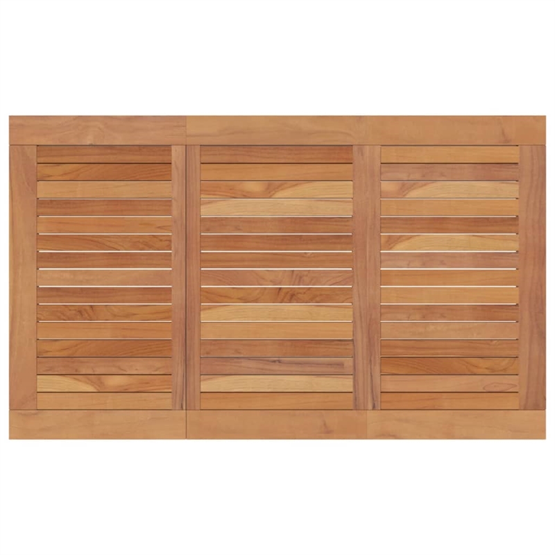vidaXL Patio Dining Set Teak Wood/Cream White - Set of 4