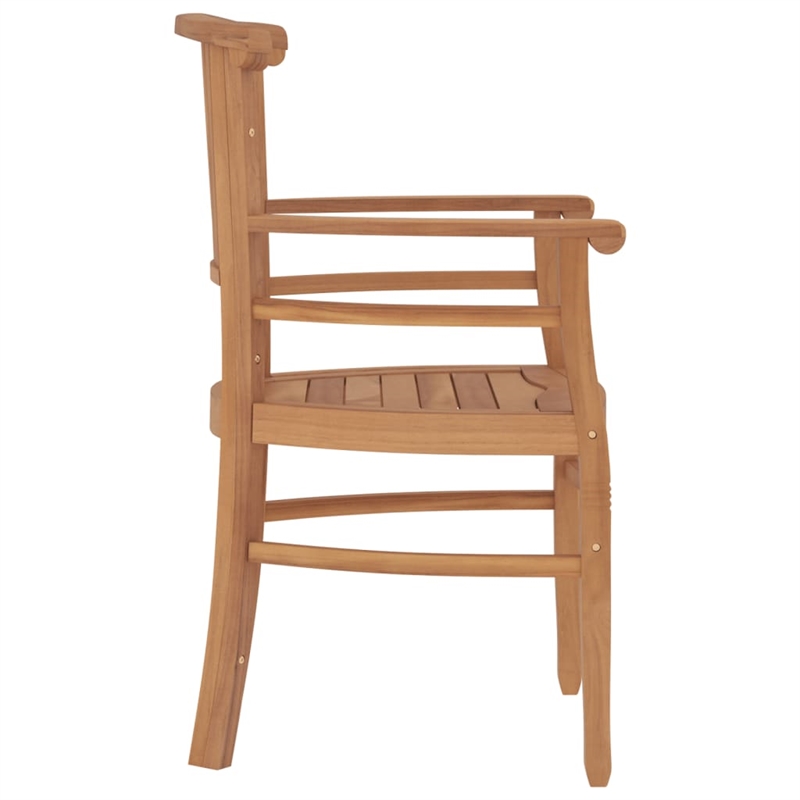 vidaXL Solid Teak Wood Large Durable Garden Dining Set in Brown