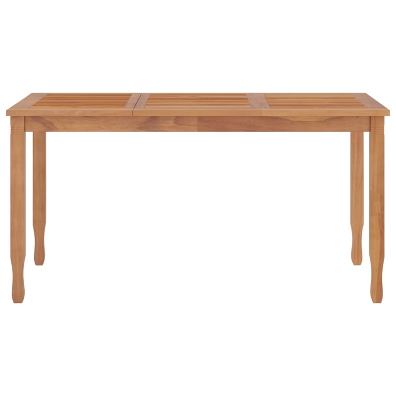 vidaXL Solid Teak Wood Large Durable Garden Dining Set in Brown