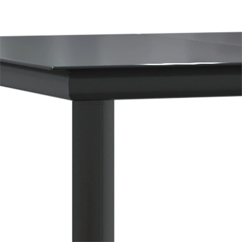 vidaXL Garden Dining Set in Black/Cream White