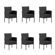 vidaXL Patio Dining Set in Black/Dark Gray