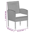 vidaXL Powder-Coated Steel Medium Durable Garden Dining Set in Anthracite/Gray