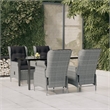 vidaXL Garden Dining Set in Light Gray/Black