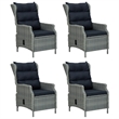 vidaXL Garden Dining Set in Light Gray/Black