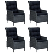 vidaXL Garden Dining Set in Dark Gray/Black