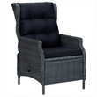 vidaXL Garden Dining Set in Dark Gray/Black