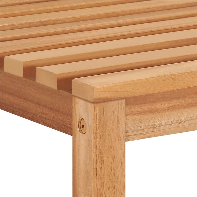 vidaXL Solid Teak Wood Standard Durable Garden Dining Set in Brown