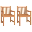 vidaXL Solid Teak Wood 3-Piece Set Garden Dining Set in Brown