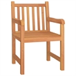 vidaXL Solid Teak Wood 5-Piece Set Garden Dining Set in Brown