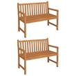 vidaXL Fine Sanded Teak Hardwood Medium Durable Garden Dining Set in Brown