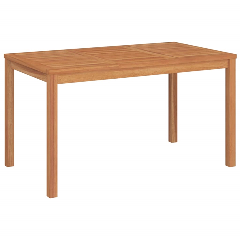 vidaXL Fine Sanded Teak Hardwood Medium Durable Garden Dining Set in Brown
