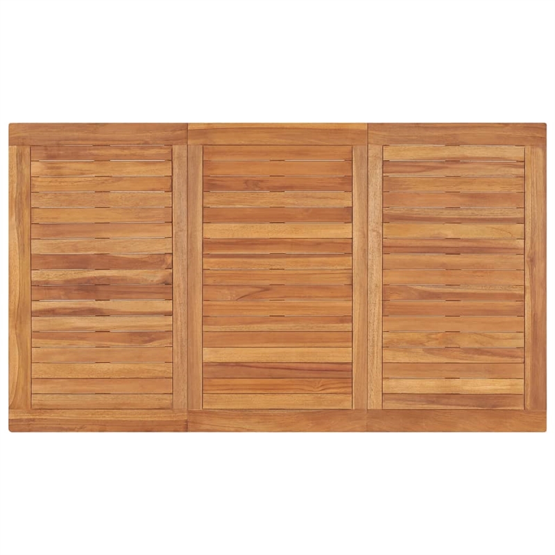 vidaXL Fine Sanded Teak Hardwood Medium Durable Garden Dining Set in Brown