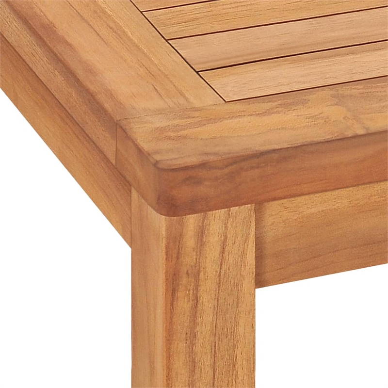 vidaXL Fine Sanded Teak Hardwood Medium Durable Garden Dining Set in Brown