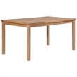 vidaXL Smooth Sanded Teak Hardwood Standard Garden Dining Set in Brown