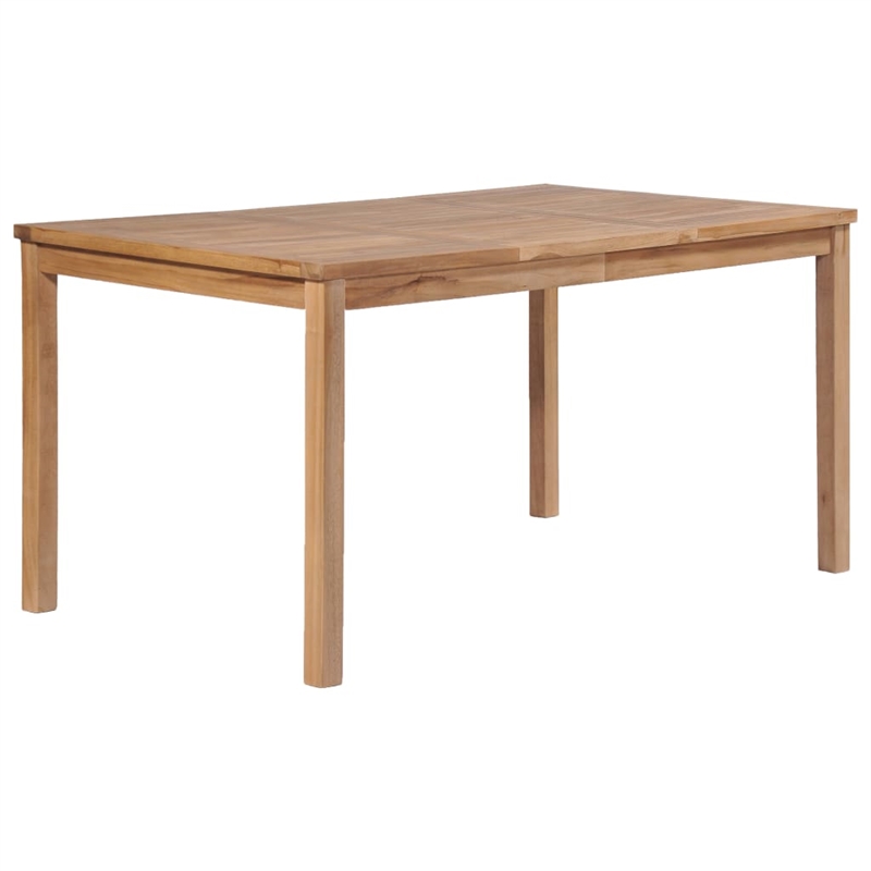 vidaXL Solid Teak Wood Medium Garden Dining Set in Brown
