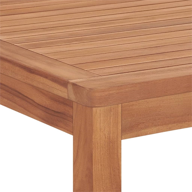 vidaXL Solid Teak Wood Large Durable Garden Dining Set in Brown
