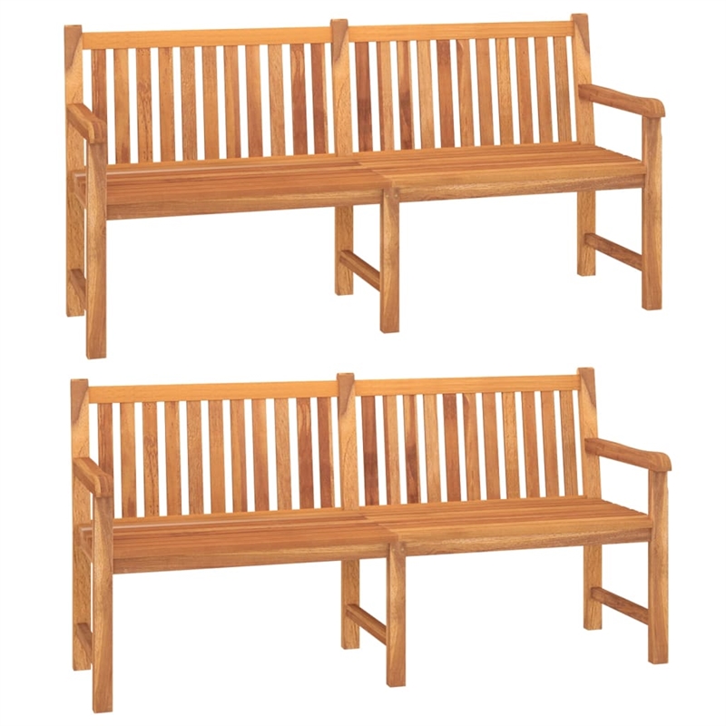 vidaXL Teak Wood Large Durable Garden Dining Set in Brown
