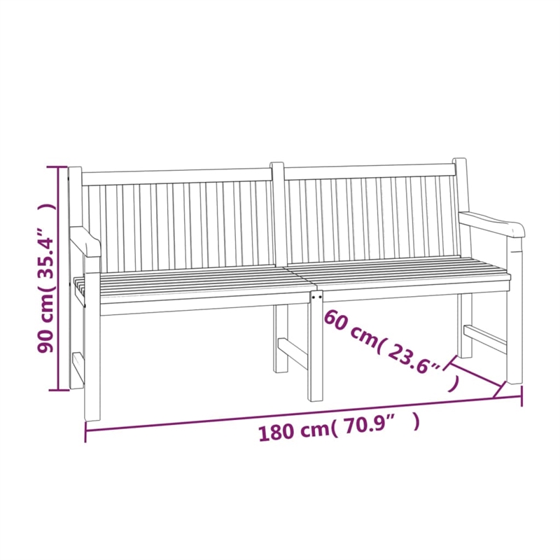 vidaXL Teak Wood Large Durable Garden Dining Set in Brown