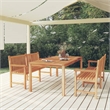 vidaXL Teak Wood Large Durable Garden Dining Set in Brown