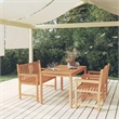 vidaXL Solid Teak Wood Medium Durable Garden Dining Set in Brown