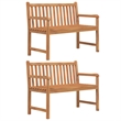 vidaXL Solid Teak Wood Medium Durable Garden Dining Set in Brown
