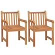 vidaXL Solid Teak Wood Medium Durable Garden Dining Set in Brown
