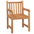 vidaXL Solid Teak Wood Medium Durable Garden Dining Set in Brown
