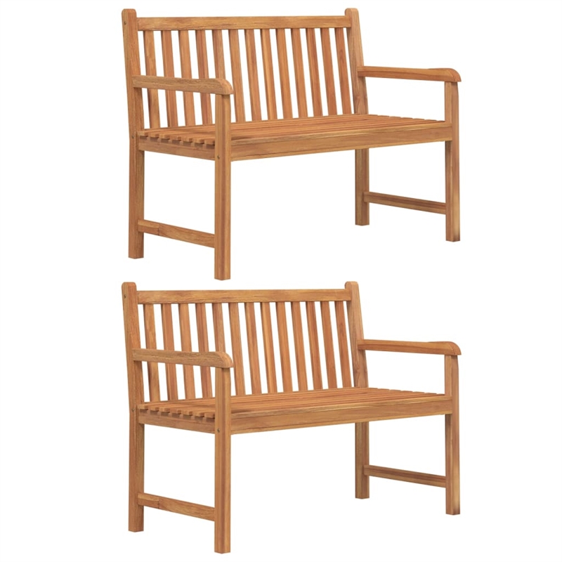 vidaXL Solid Teak Wood Medium Durable Garden Dining Set in Brown