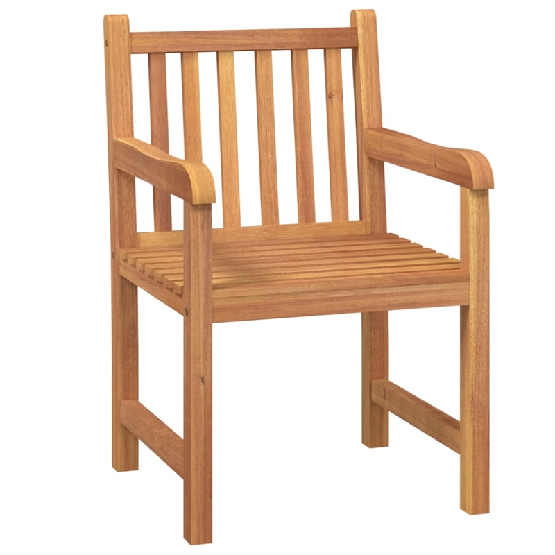 vidaXL Fine Sanded Teak Hardwood Medium Durable Garden Dining Set in Brown