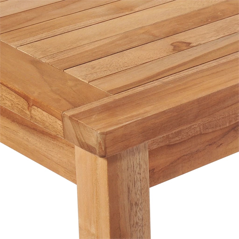 vidaXL Fine Sanded Teak Hardwood Medium Durable Garden Dining Set in Brown