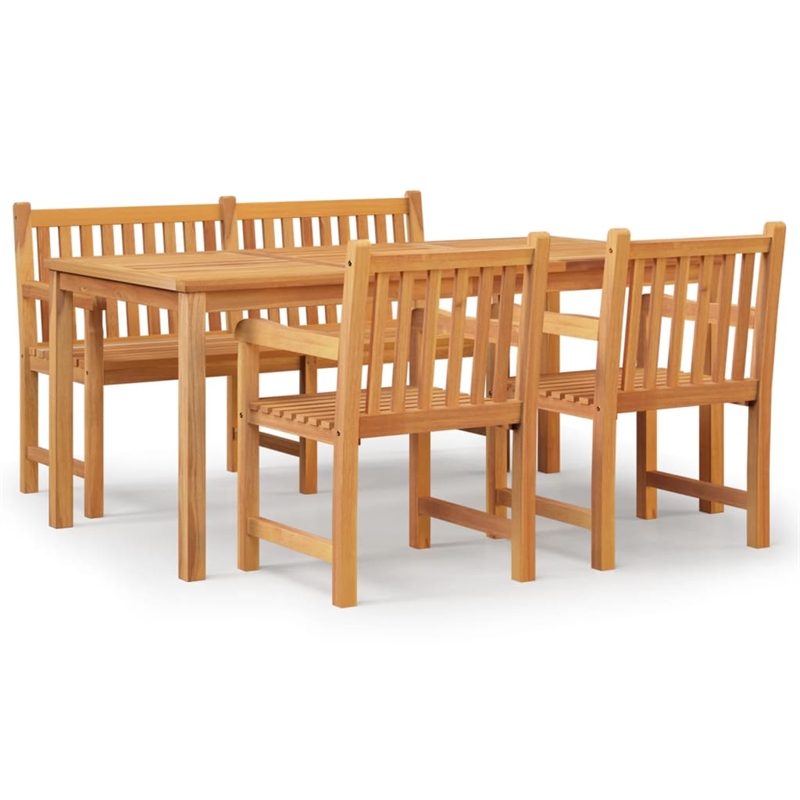 vidaXL Smooth Sanded Teak Hardwood Large Garden Dining Set Natural/Brown