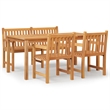 vidaXL Smooth Sanded Teak Hardwood Large Garden Dining Set Natural/Brown