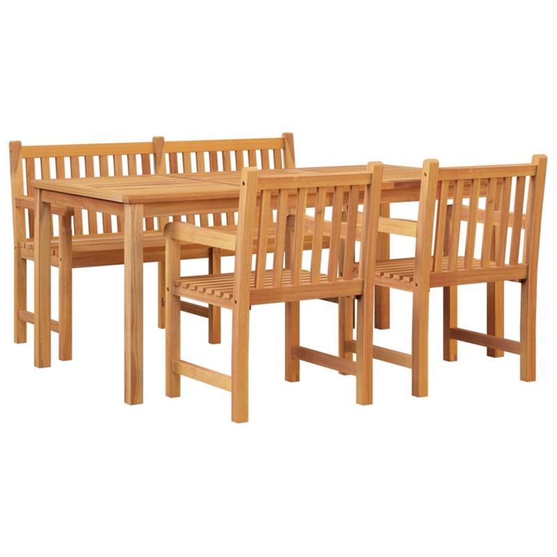 vidaXL Smooth Sanded Teak Hardwood Large Garden Dining Set Natural/Brown