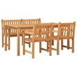 vidaXL Smooth Sanded Teak Hardwood Large Garden Dining Set Natural/Brown
