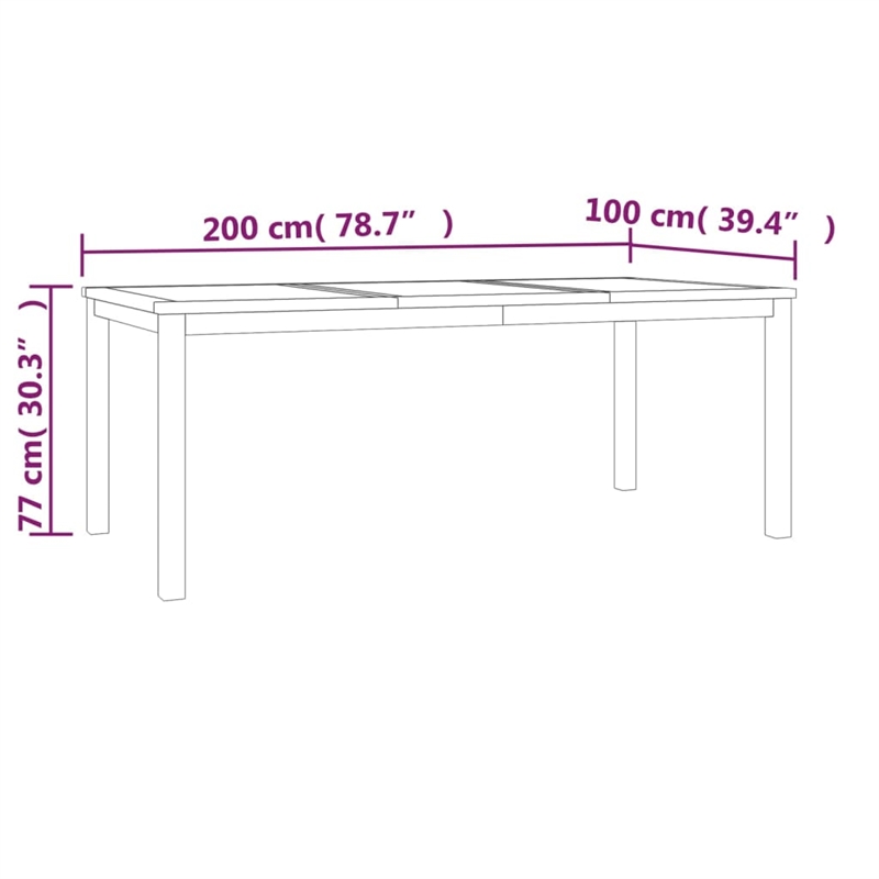 vidaXL Solid Teak Wood Large Garden Dining Set in Brown