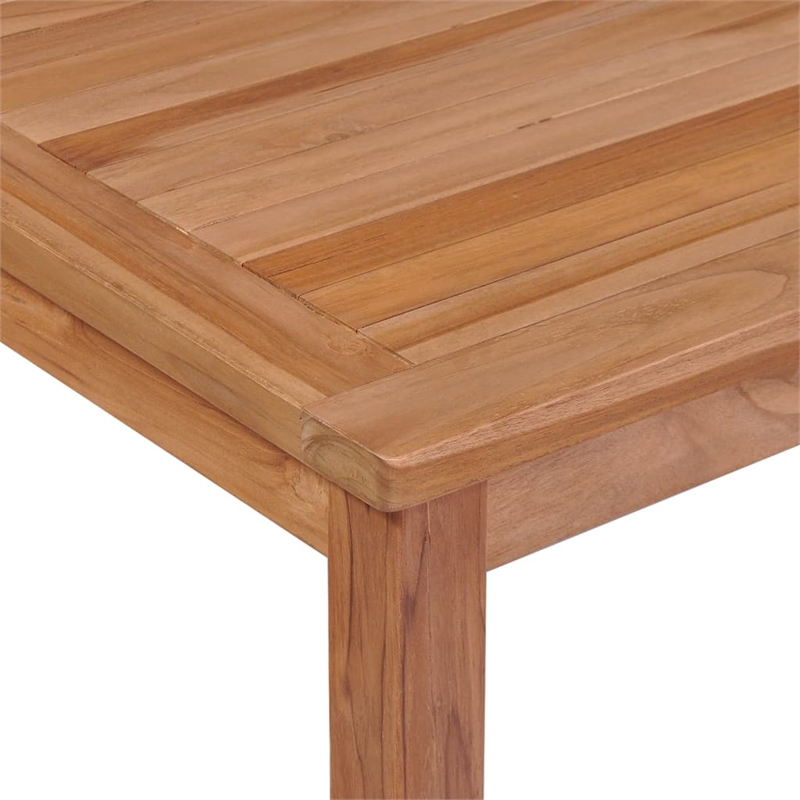 vidaXL Solid Teak Wood Large Garden Dining Set in Brown